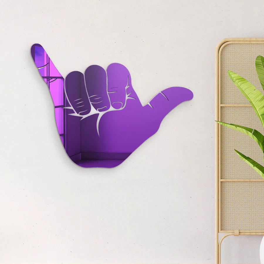 Hang Loose Hand Silhouette Mirror - FYLZGO Signs