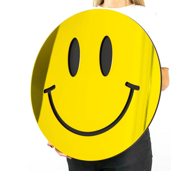 Happy Face Mirror Art Decor - FYLZGO Signs