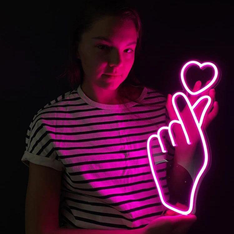 Finger Love Neon Signs - FYLZGO Signs