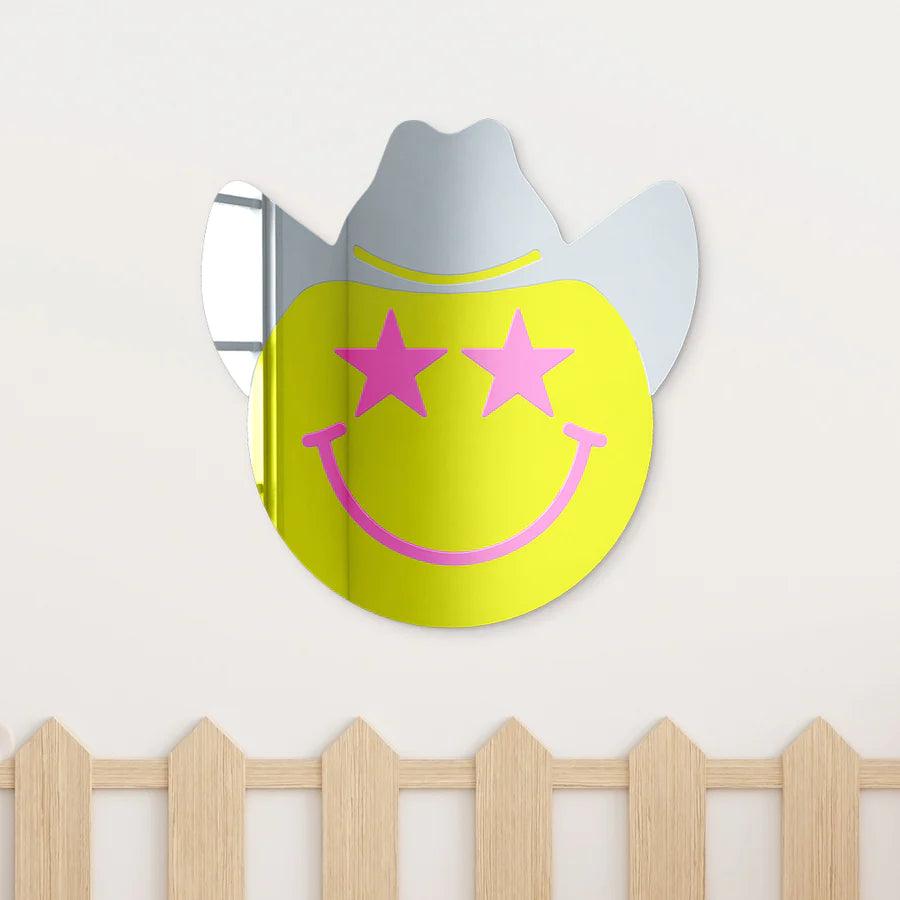 Happy Face with Cowboy Hat and Star Eyes - FYLZGO Signs