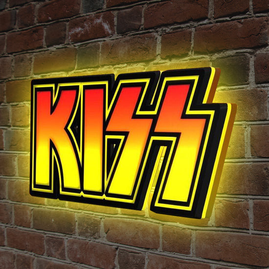 KISS Topper, Logo LED Lightbox, Pinball Arcade Decor Perfect for Game Room or Kiss Pinball Machine