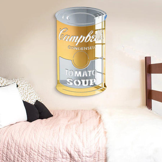 Campbell’s Soup Can Mirror Wall Decor - FYLZGO Signs