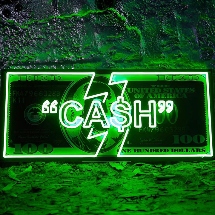 UV Cash Neon Sign | Motivational Inspiration Illuminated - FYLZGO Signs