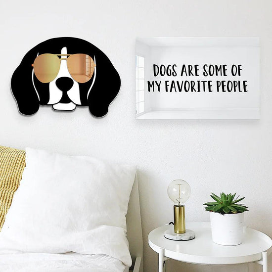 Dogs are Some of My Favorite People Mirror Art Wall Decor - FYLZGO Signs