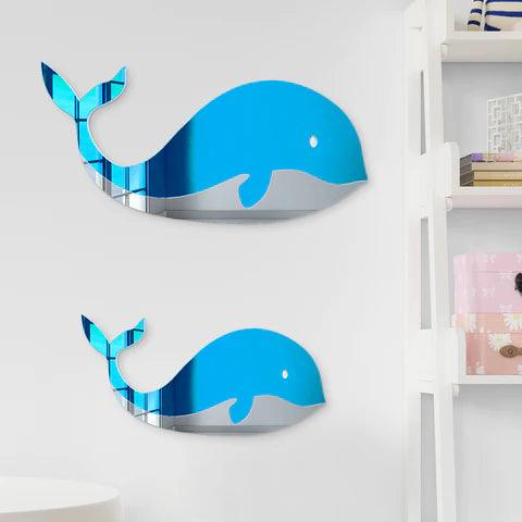 Whale Decorative Wall Mirror - FYLZGO Signs