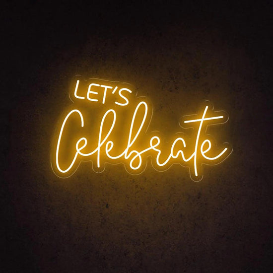 Let's Celebrate Neon Signs Decor - FYLZGO Signs