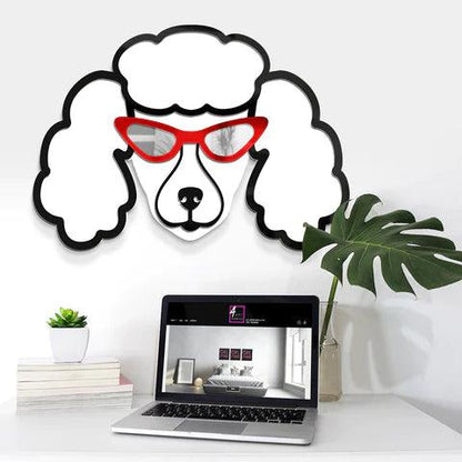Cool Poodle Mirror Art Wall Decor