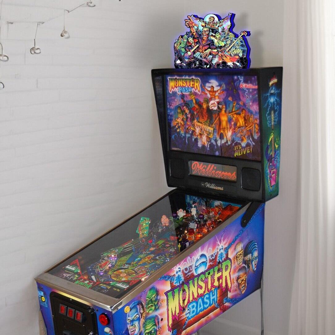 Rare Monsterbash Pinball Top LED Light Box Bring classic monsters to life - FYLZGO Signs