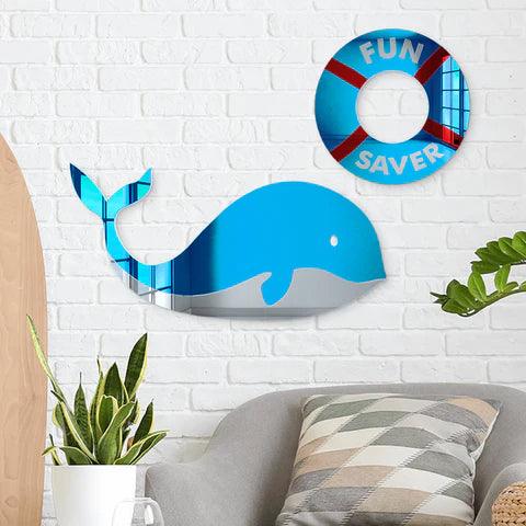 Whale Decorative Wall Mirror - FYLZGO Signs