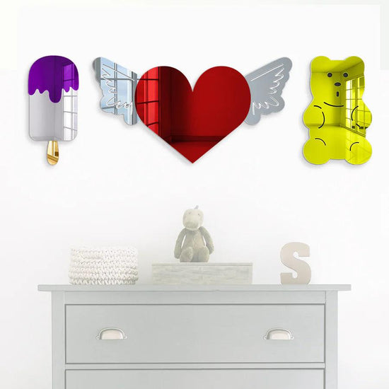 Winged Heart Wall Mirror - FYLZGO Signs