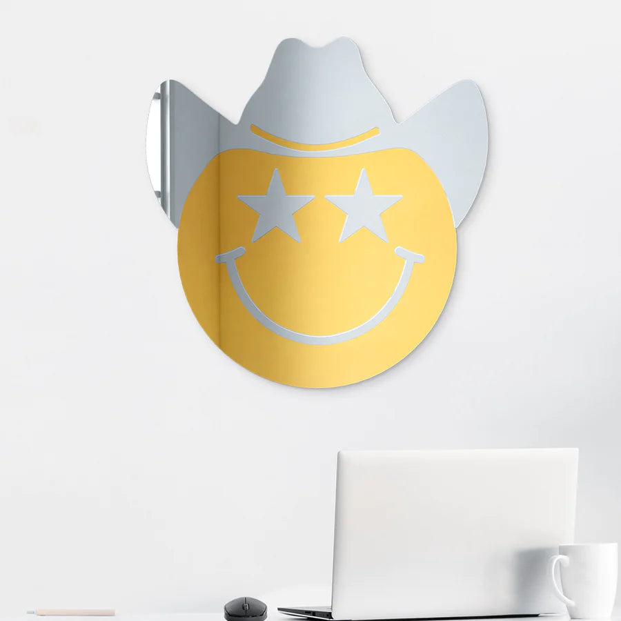 Happy Face with Cowboy Hat and Star Eyes - FYLZGO Signs