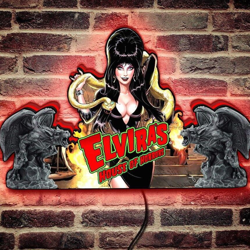 Elvira's House of Horrors Pinball Top LED Light Box - Embrace the Ghost!!