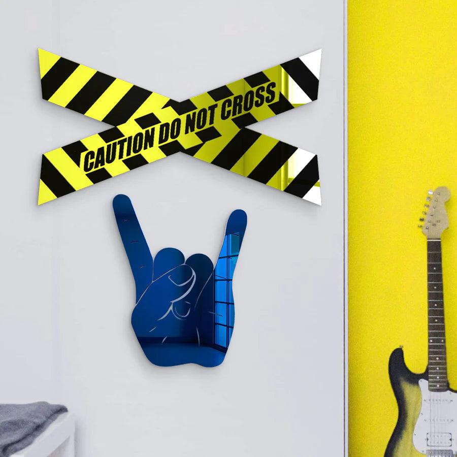 Caution Do Not Cross Acrylic Wall Hanging - FYLZGO Signs