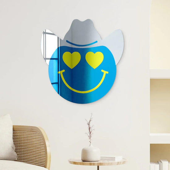 Happy Face with Cowboy Hat and Heart Eyes - FYLZGO Signs