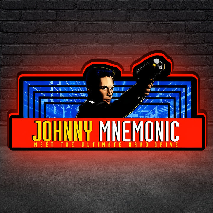 Johnny Mnemonic LOGO Pinball Topper LED Lightbox,  3D Printed Lightbox Rock Your Game