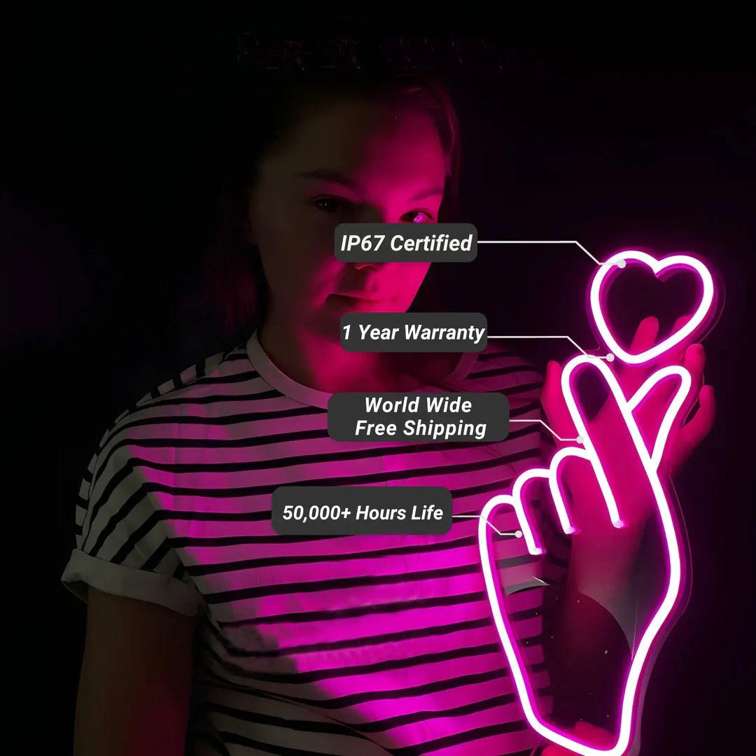 Finger Love Neon Signs - FYLZGO Signs