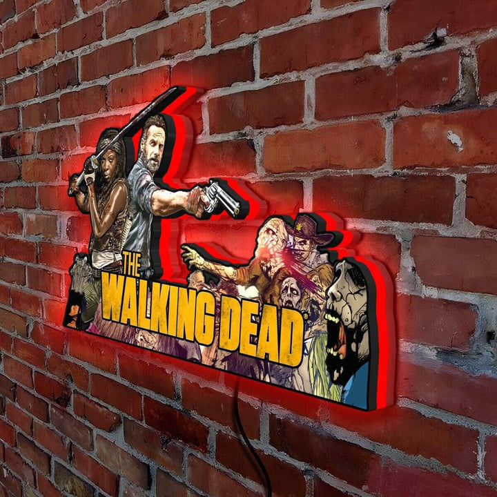 Rare Walking Dead Pinball Top LED Light Box Collector's Dream Survive - FYLZGO Signs