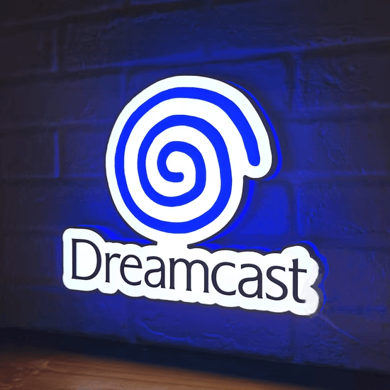 Sega Dreamcast Logo for Game Room Decor 3D Printed LED Light Box - FYLZGO Signs