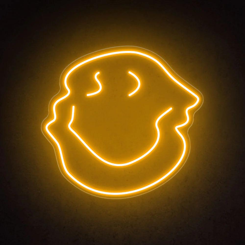 Lovely Melting Smiley Face Emoji Neon Sign Room Decoration Gift - FYLZGO Signs