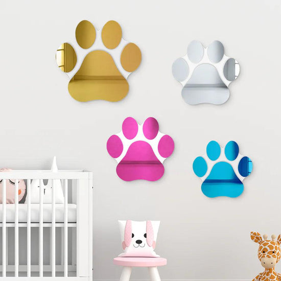 Paw Print Mirror Art Wall Decor - FYLZGO Signs