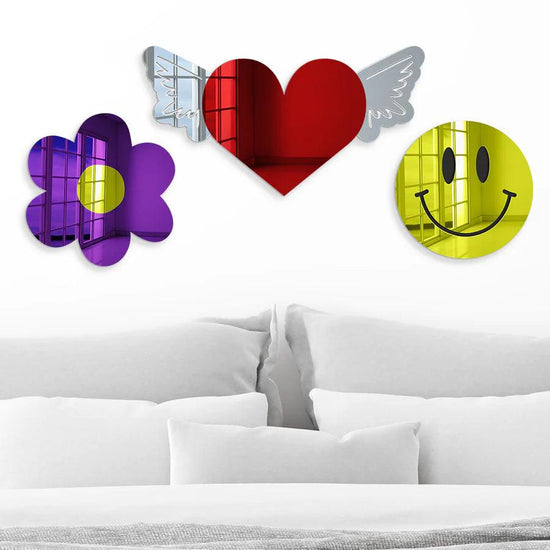 Winged Heart Wall Mirror - FYLZGO Signs