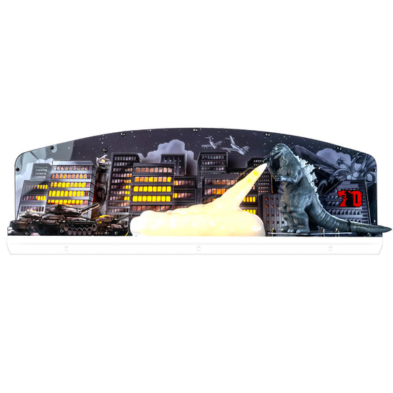 Godzilla 70th Anniversary Pinball Acrylic LED Topper, for Pinball Machine, Pinball Topper