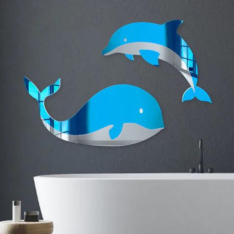 Whale Decorative Wall Mirror - FYLZGO Signs