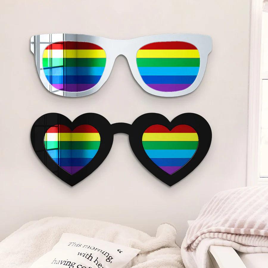 Rainbow Sunglasses Wall Decor - FYLZGO Signs