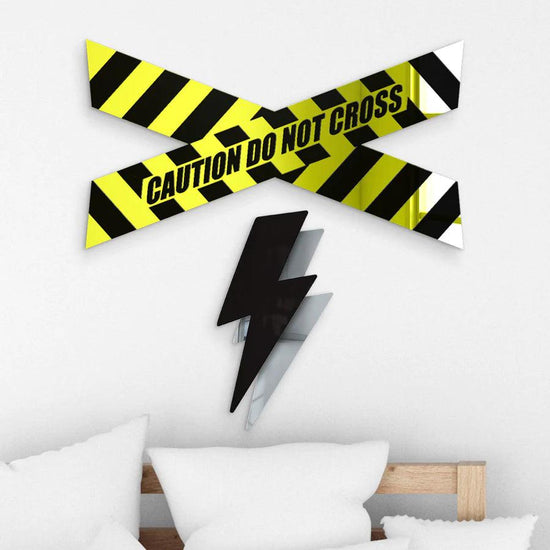 Caution Do Not Cross Acrylic Wall Hanging - FYLZGO Signs