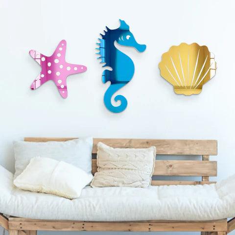 Seahorse Wall Mirror - FYLZGO Signs