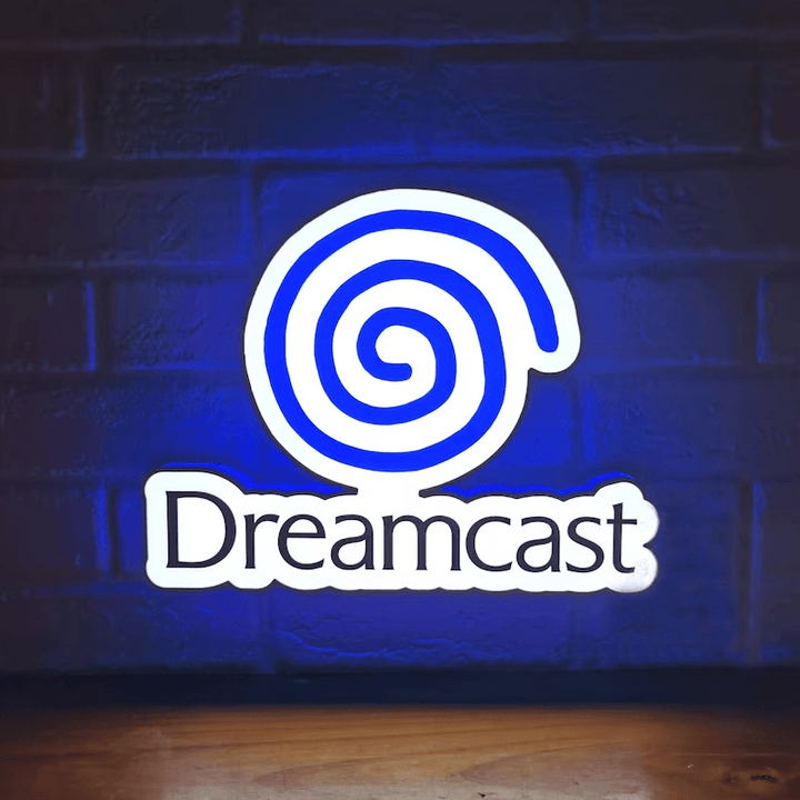 Sega Dreamcast Logo for Game Room Decor 3D Printed LED Light Box - FYLZGO Signs