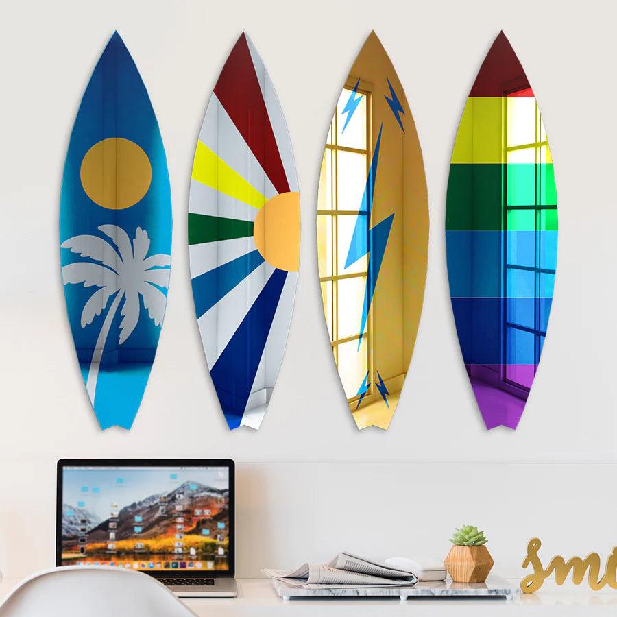 Surfboard Mirror Wall Decor - FYLZGO Signs