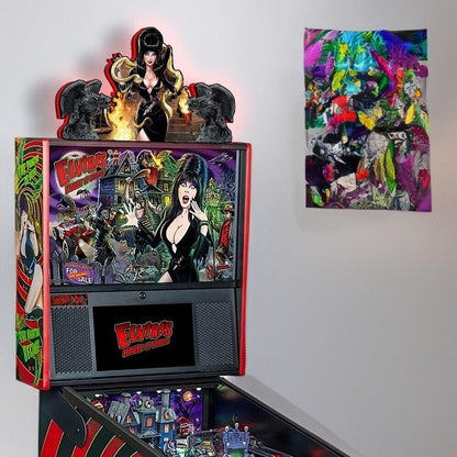Elvira's House of Horrors Pinball Top LED Light Box - Embrace the Ghost!!