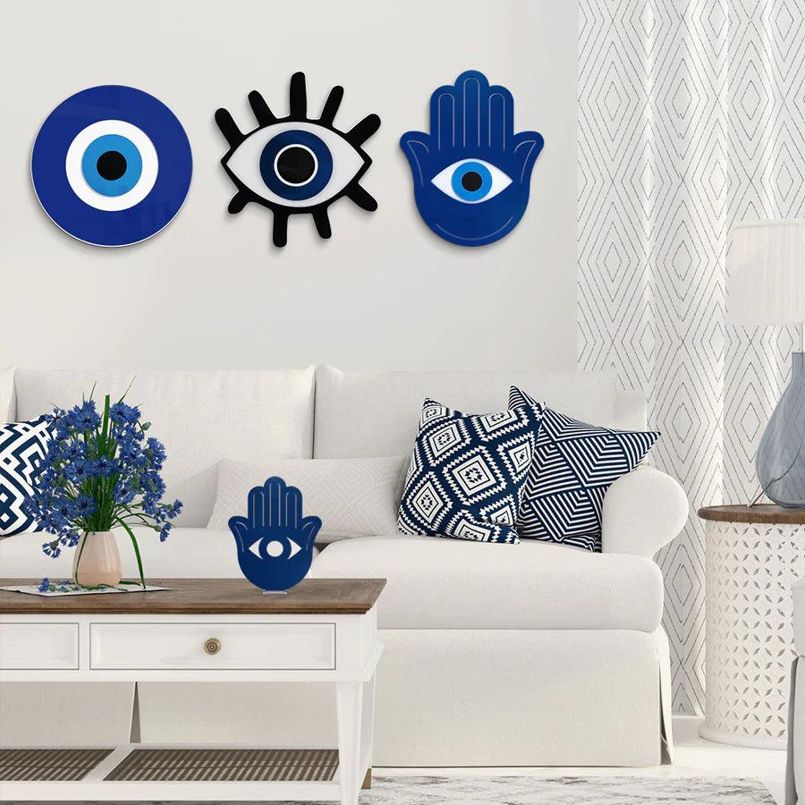 Minimalist Evil Eye 3D Wall Hanging - FYLZGO Signs