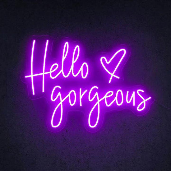 Hello Gorgeous Salon Neon Sign - FYLZGO Signs