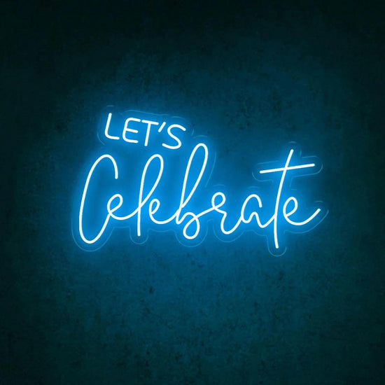 Let's Celebrate Neon Signs Decor - FYLZGO Signs