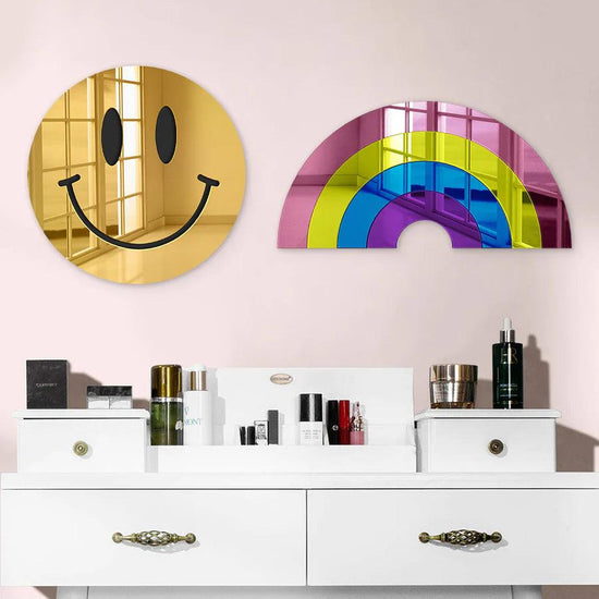 Happy Face Mirror Art Decor - FYLZGO Signs