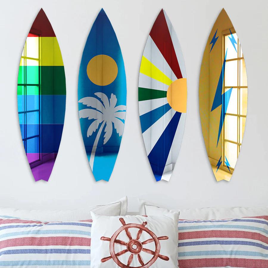 Surfboard Mirror Wall Decor - FYLZGO Signs