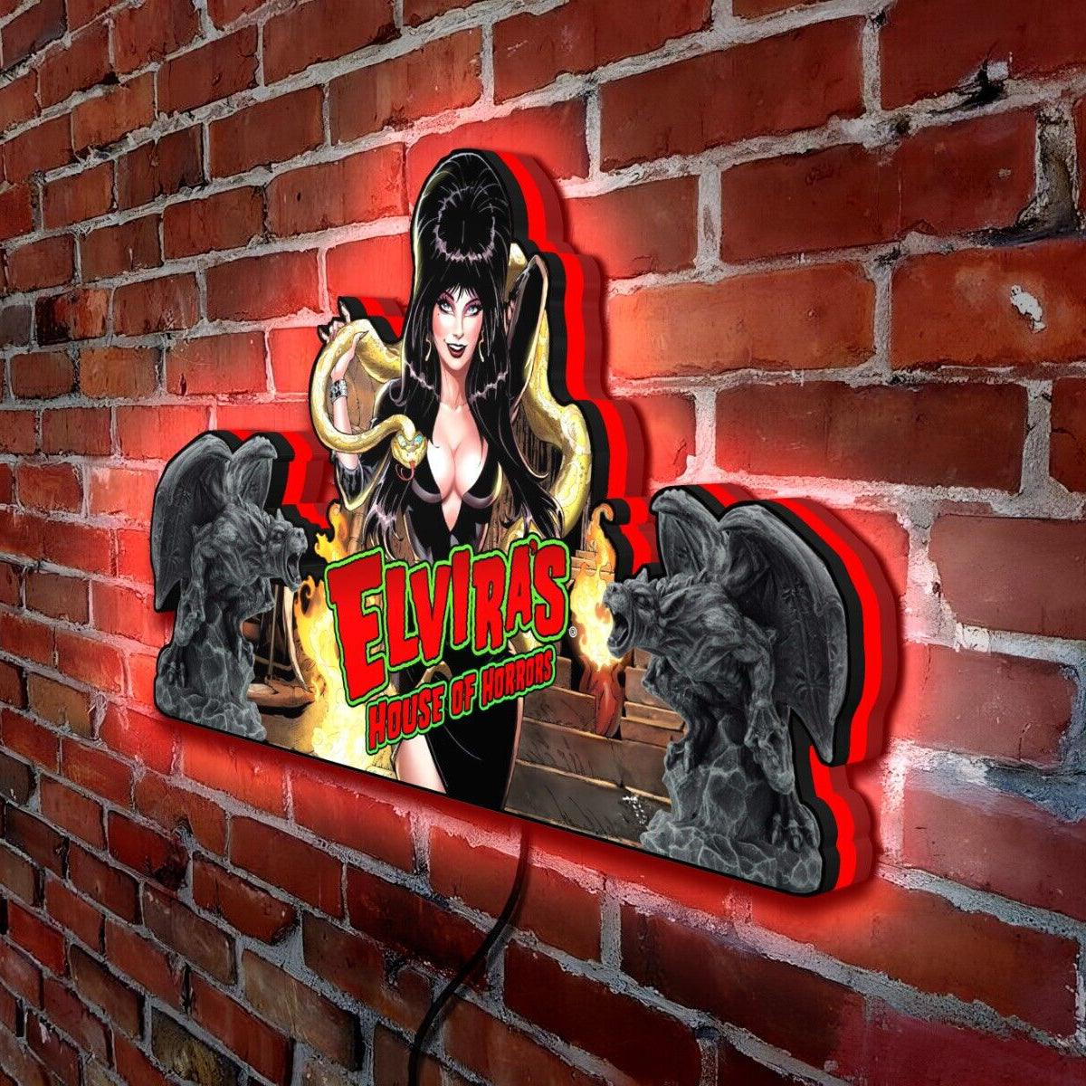 Elvira's House of Horrors Pinball Top LED Light Box Embrace the Ghost - FYLZGO Signs