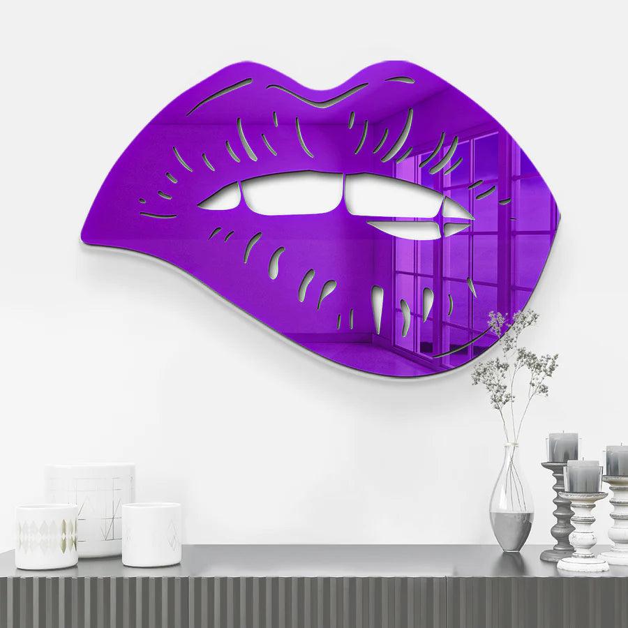 Biting Lips Mirror Art Wall Decor - FYLZGO Signs