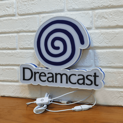 Sega Dreamcast Logo for Game Room Decor 3D Printed LED Light Box - FYLZGO Signs