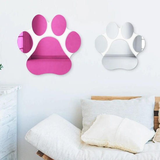 Paw Print Mirror Art Wall Decor - FYLZGO Signs