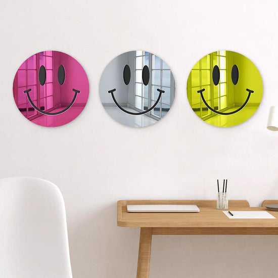 Happy Face Mirror Art Decor - FYLZGO Signs