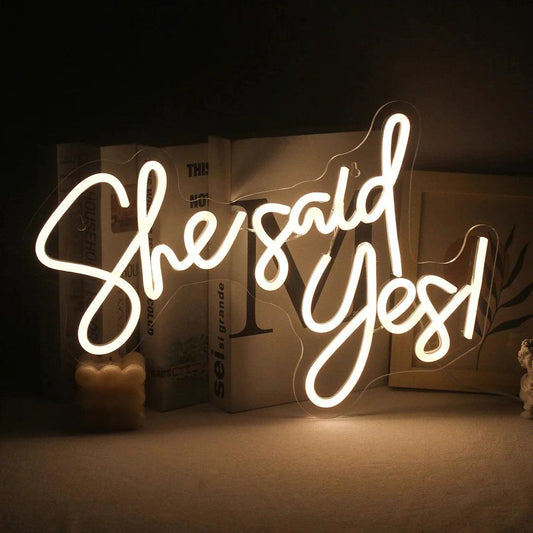 She Said Yes Neon Signs - FYLZGO Signs