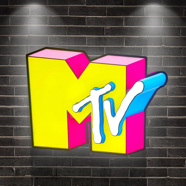 MTV Logo Lightbox entièrement variable et alimenté par USB fabriqué par une imprimante 3D