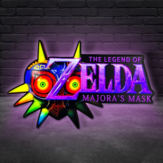 Legend of Zelda Majora's Mask Logo LED Light Box Unique Game Decor