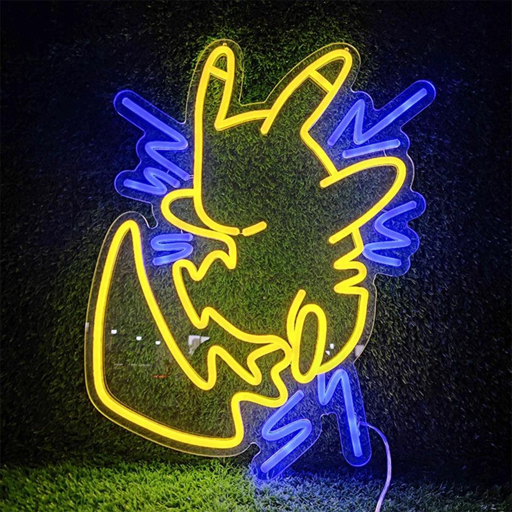 Pokemon Pikachu Neon Sign LED Decoration for Bedroom - FYLZGO Signs