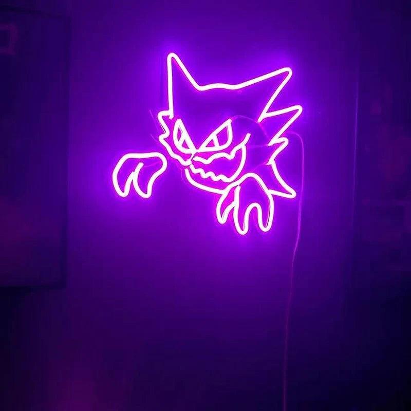 Pokemon Haunter Neon Sign Ghost Light Room Decoration - FYLZGO Signs