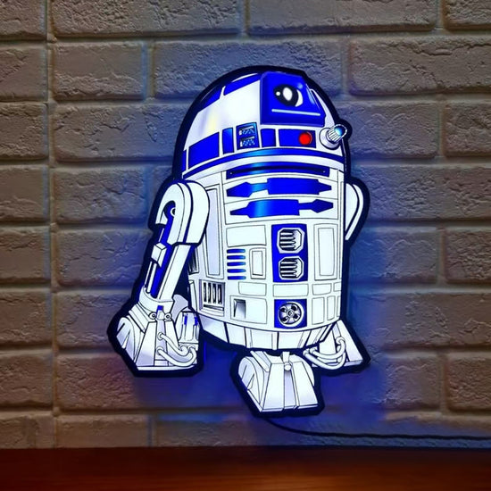 R2D2 Star Wars LED Lightbox, Made by 3D Printer, USB Powered and Full Dimmable, Star Wars Gifts for Woman and Man