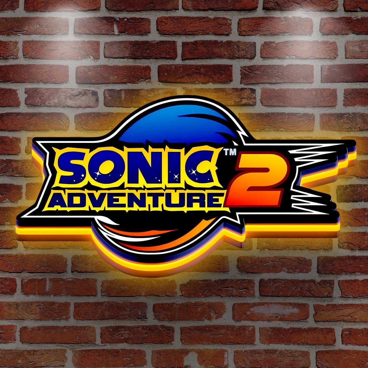 Sonic Adventure 2 3D Printed LED Lightbox Game Lightbox